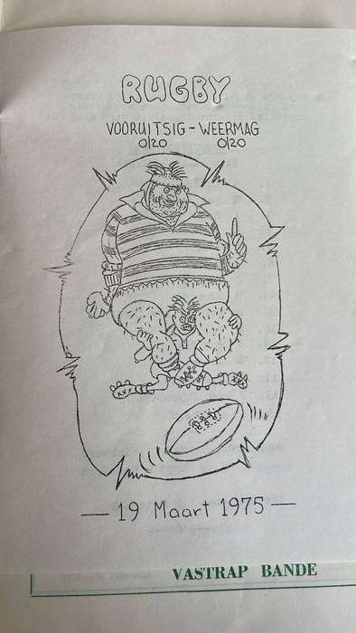1975 Maluti Uitnodigingspan vs Waitete Nieu Seeland Program, details below