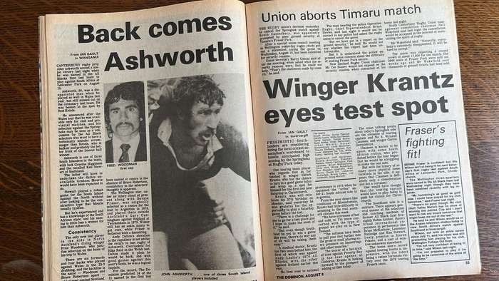 1981 Springboks in New Zealand, details below