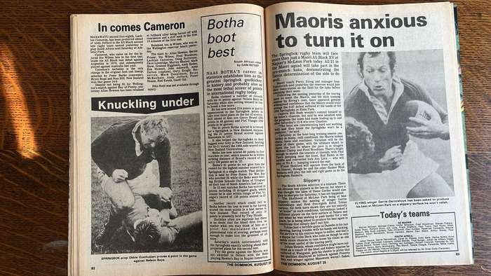 1981 Springboks in New Zealand, details below