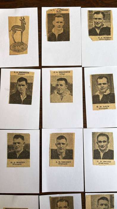 1937Springbok Squad for Australasian Tour Signed Pen Pictures, details below