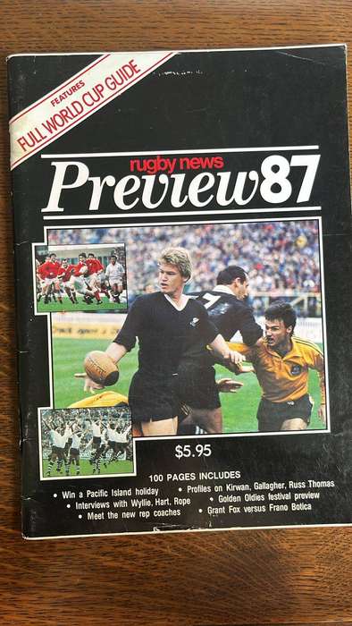 1987 Rugby World Cup -Rugby News Preview '87, details below