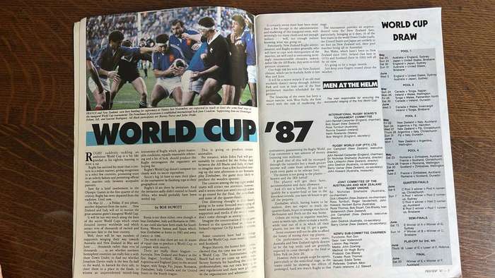 1987 Rugby World Cup -Rugby News Preview '87, details below