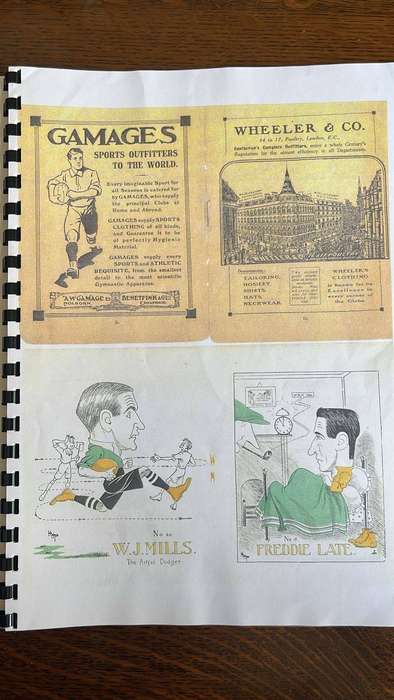 1912/13 Springbok Squad Caricatures, details below