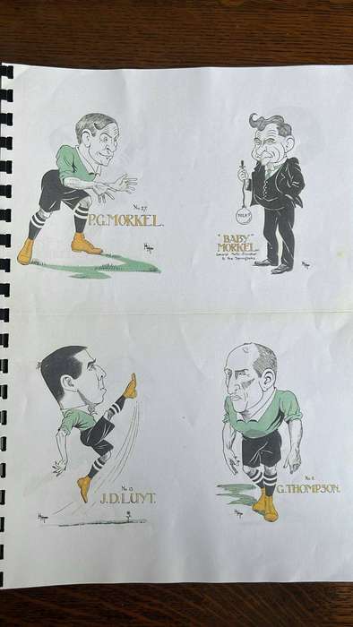 1912/13 Springbok Squad Caricatures, details below