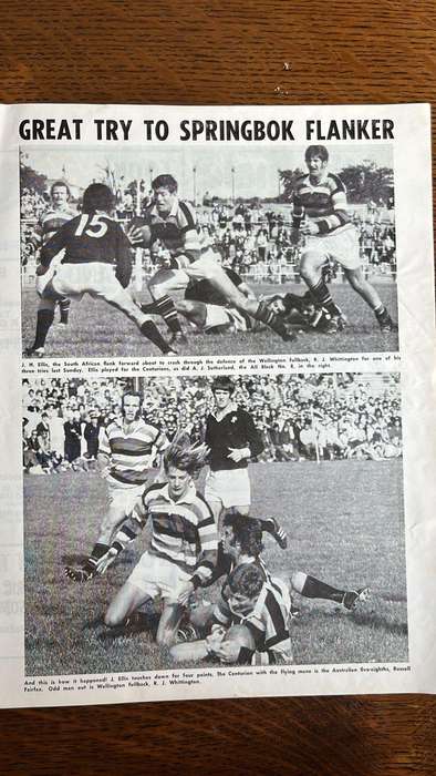 1972 Barbarians vs Auckland at Eden Park Programme, details below
