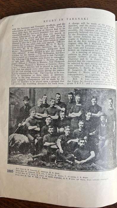 A Scarce Item - 1885-1935, 50 Years Rugby in Taranaki, details below