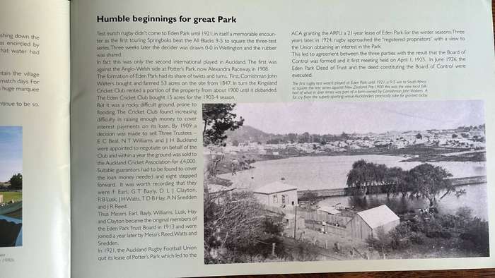 Eden Park Stadium - The Inside Story, details below