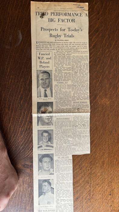 1956 Springbok Tour to Australasia Trials Pack, details below