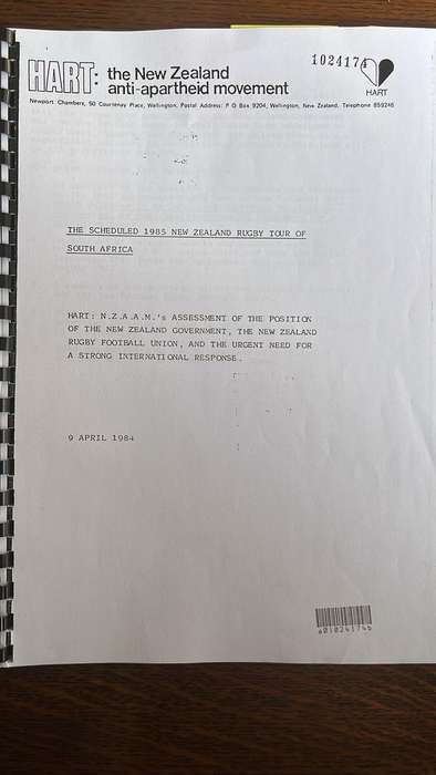 1985 New Zealand Tour That Never Happened Documents, details below