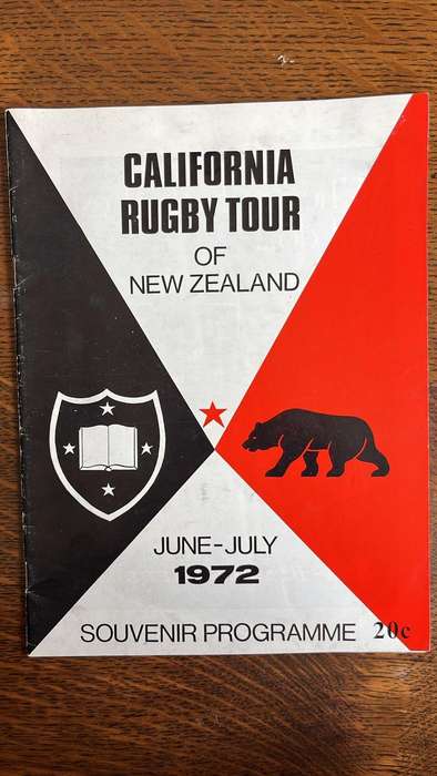 1972 California Rugby Tour - University of Canterbury vs Grizzlies Souvenir Programme, details below