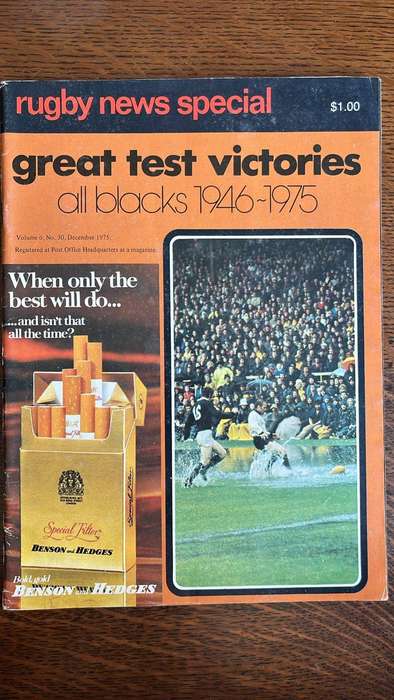 Great Test Victories - All Blacks 1946 - 1975, details below