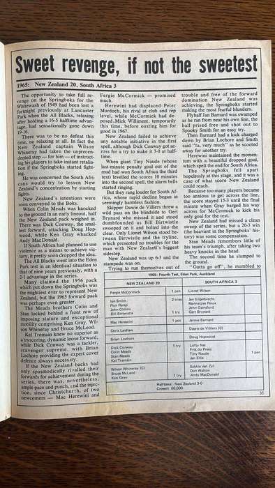 Great Test Victories - All Blacks 1946 - 1975, details below