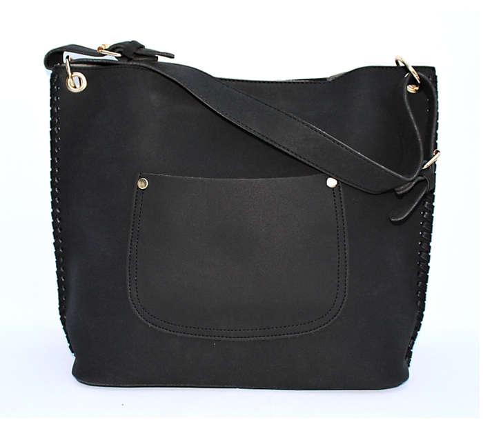 2 Piece Faux Suede Handbag