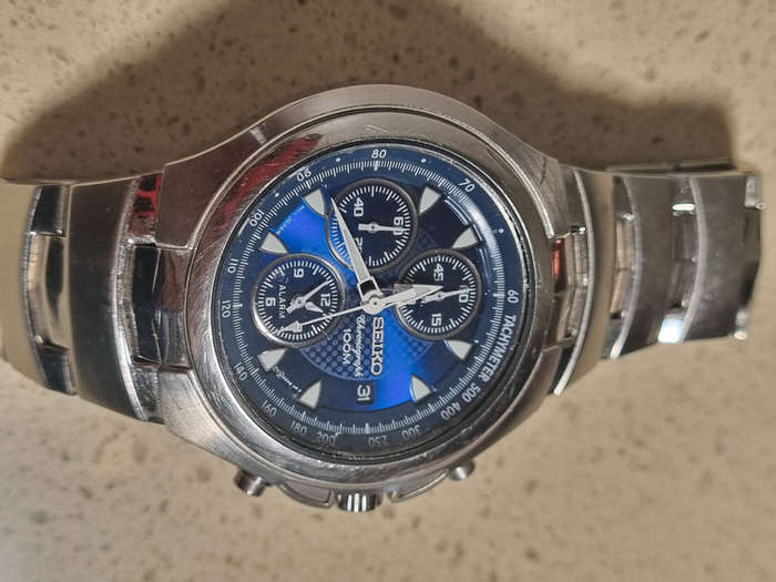 ### Seiko Chronograph Alarm quartz Medium wrist fit ###