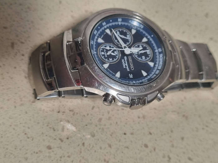 ### Seiko Chronograph Alarm quartz Medium wrist fit ###