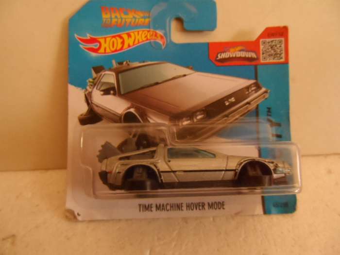 Hot Wheels 2015 Back to the Future Time Machine Hover Mode silver HW City - sealed short card- [m51]
