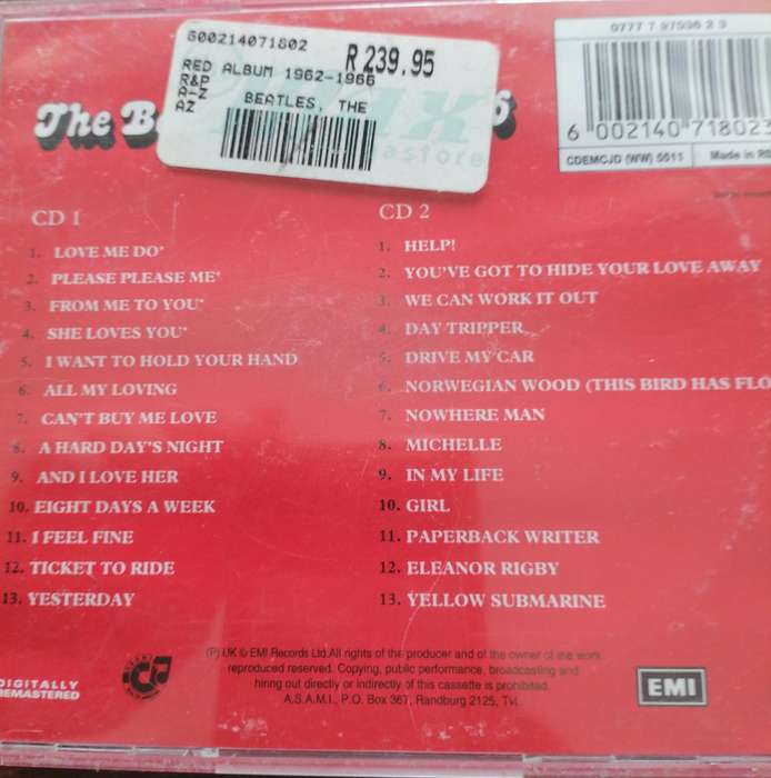 The Beatles 1962 - 1966 Double CD