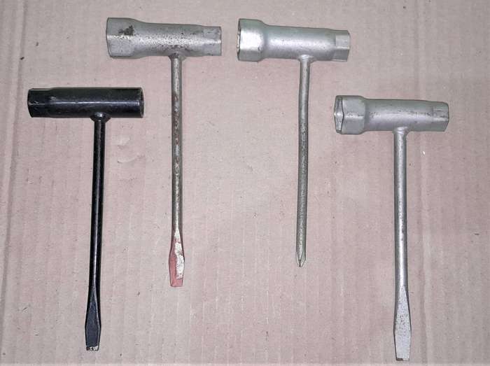 4 Tube Spanner / Screwdriver Combination Tools -as per pictures