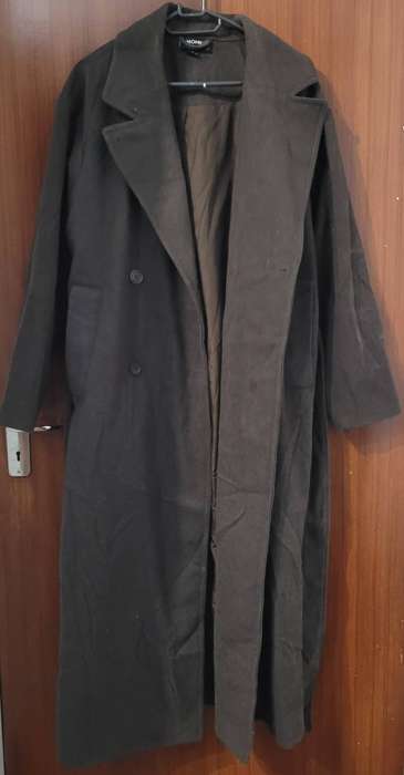 Monki long coat (brown/grey)