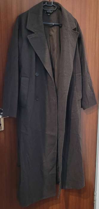 Monki long coat (brown/grey)
