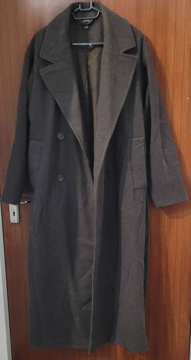 Monki long coat (brown/grey)
