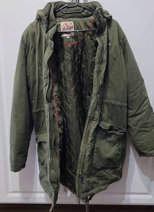 Long jacket with hoodie