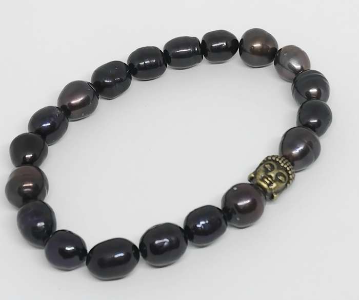 Genuine Black Pearl Bracelet - Huge Pearls!