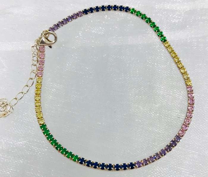 Sterling Silver Rainbow Tennis Bracelet - Soo pretty!!