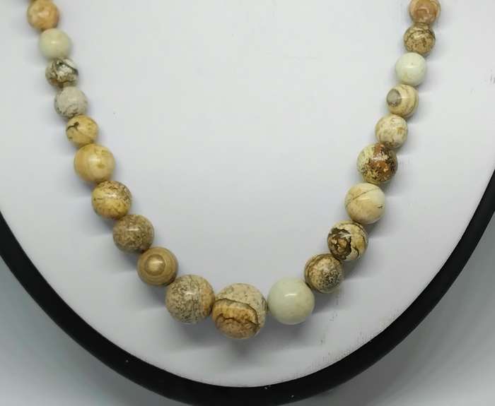 Picture Jasper Semi Precious Stone Necklace