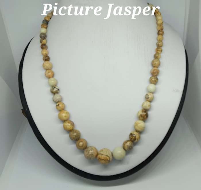 Picture Jasper Semi Precious Stone Necklace
