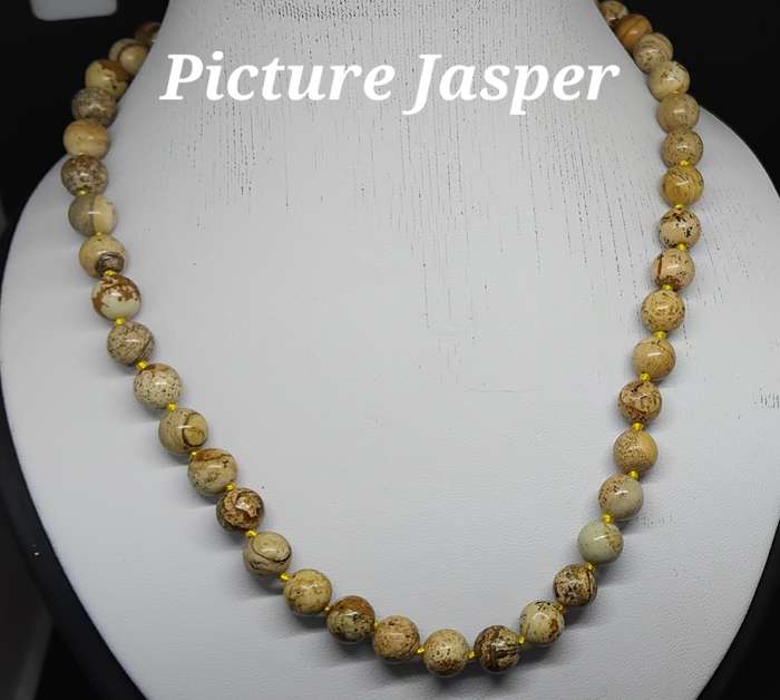 Picture Jasper Semi Precious Stone Necklace