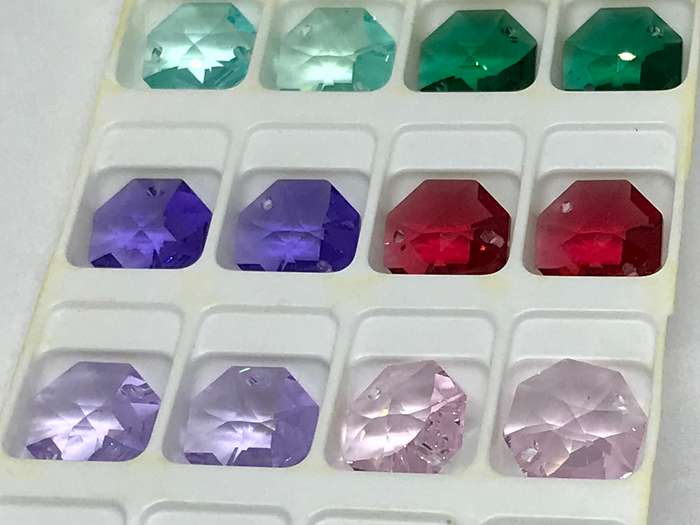 Set of 12 Swarovski Crystal Octagon Connectors