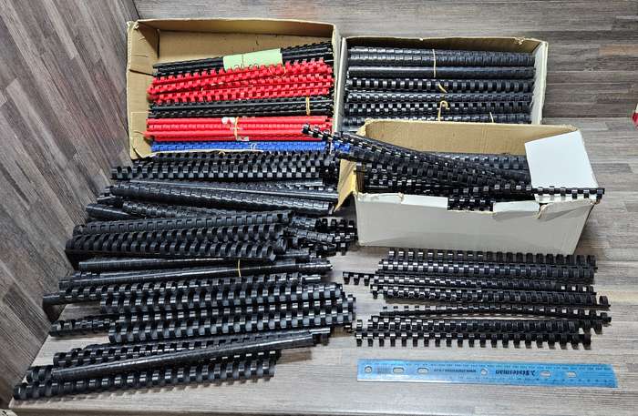 Large lot mixed size book binders ±250-300
