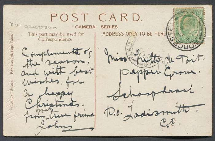 Cape of Good Hope - Post Card