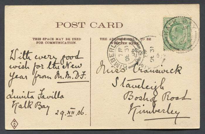 Cape of Good Hope - Post Card