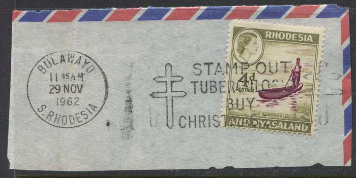 Rhodesia and Nyasaland - Used On Piece