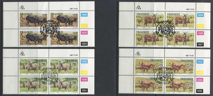 Transkei - Set of 4 Control Blocks of 4 - 1987 - Used(CTO)