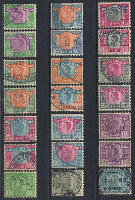 Union of SA - 1946/52 - Revenue - Used