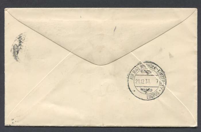 Union of SA - Flight Cover - Upington to Windhoek