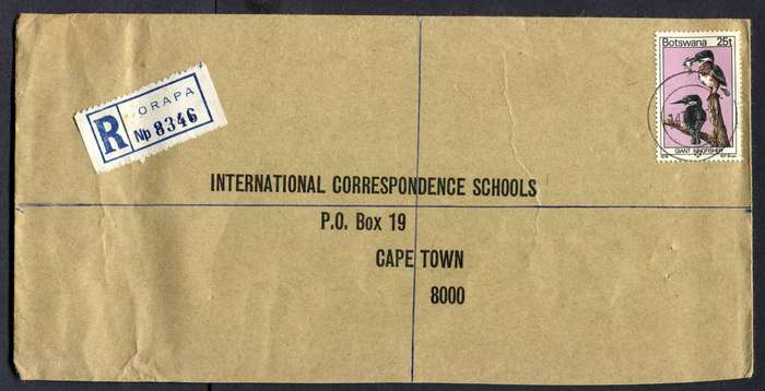 Botswana - "Maxi" Size Registered Cover