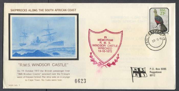 RSA - Shipwrecks - Commemorative Cover - no 7
