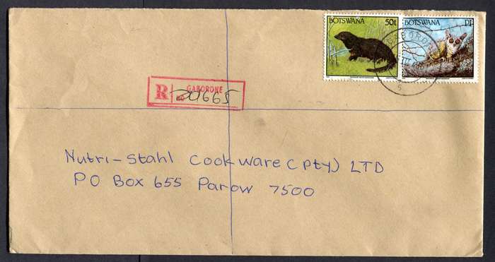 Botswana - "Maxi" Size Registered Cover