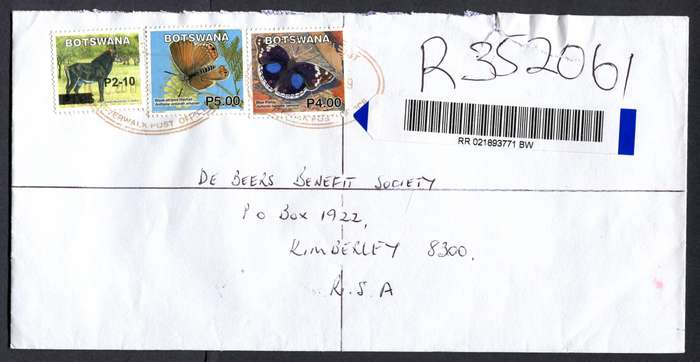 Botswana - "Maxi" Size Registered Cover