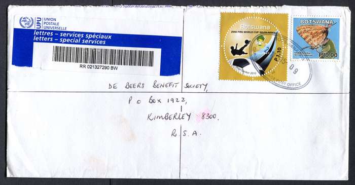 Botswana - "Maxi" Size Registered Cover