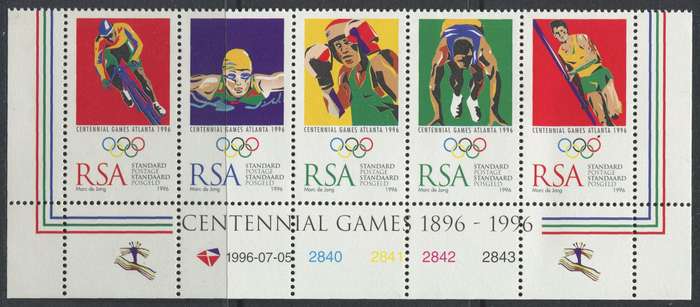RSA - Strip Of 5 - 1996 - MNH