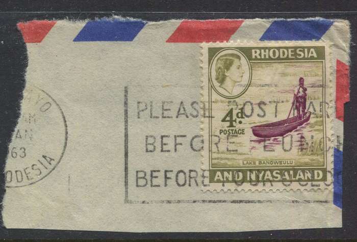Rhodesia and Nyasaland - Used On Piece