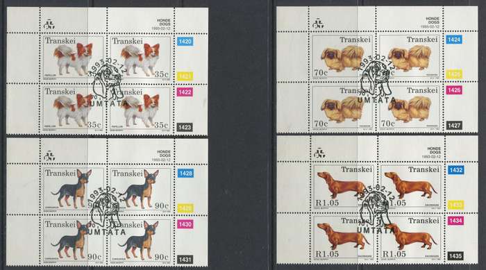 Transkei - Set of 4 Control Blocks of 4 - 1993 - Used(CTO)