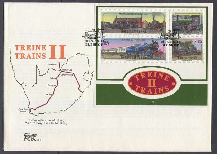 Bophuthatswana - Miniature Sheet FDC - 1993