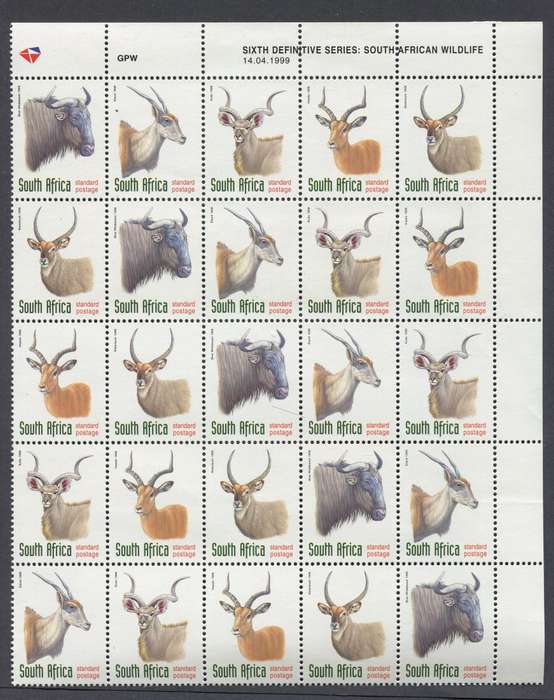 RSA - Block of 25 - Dated 14.04.1999 - MNH
