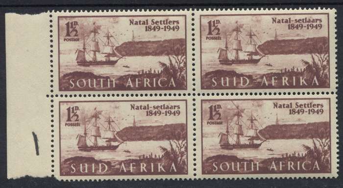 Union of SA - Extended Mast Variety - Block Of 4 - 1949 - MNH